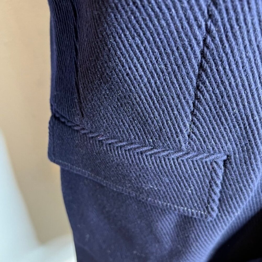 J.Crew Mens $598 Ludlow Topcoat Heavyweight Wool Navy Size 46R BS472 - Picture 5 of 13